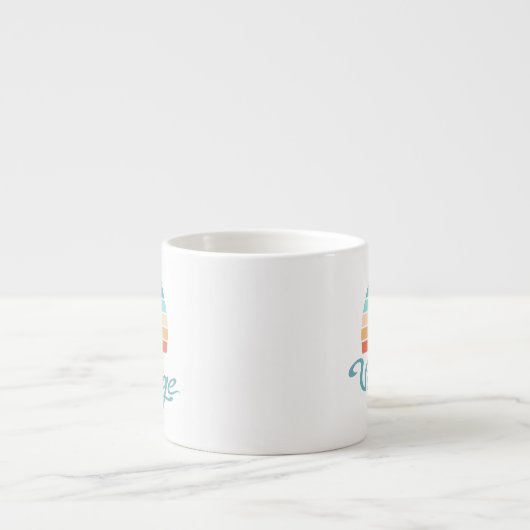 Retro Sunset+ script gestoord Espresso Kop (Voorkant)