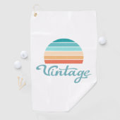 Retro Sunset+ script gestoord Golfhanddoek (Insitu)