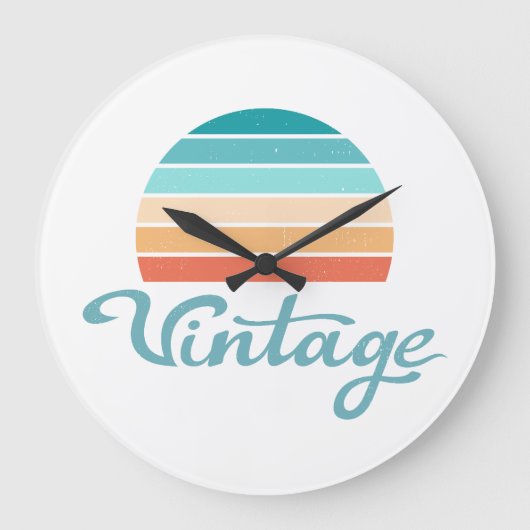 Retro Sunset+ script gestoord Grote Klok (Voorkant)