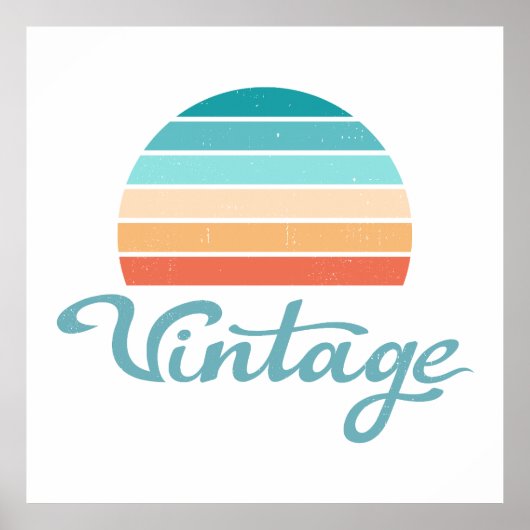 Retro Sunset+ script gestoord Poster (Voorkant)