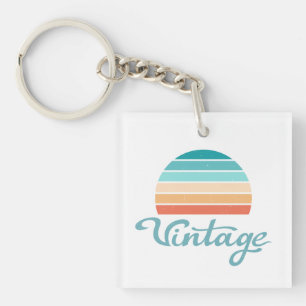 Retro Sunset+ script gestoord Sleutelhanger