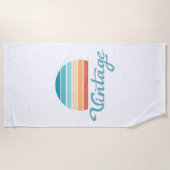 Retro Sunset+ script gestoord Strandlaken (Voorkant)