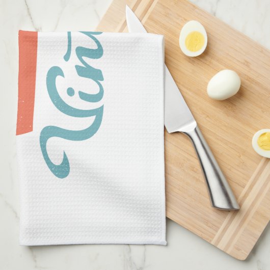 Retro Sunset+ script gestoord Theedoek (Quarter Fold)