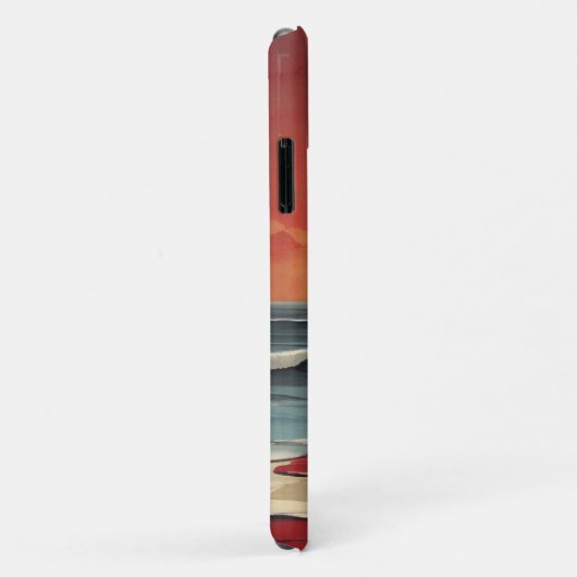 Retro Sunset Seashore Case-Mate iPhone Case (Achterkant/rechts)