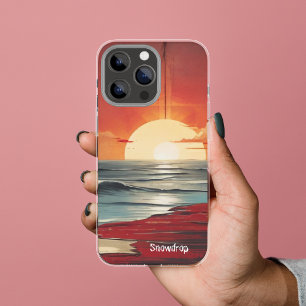  Retro Sunset Seashore iPhone 11 Hoesje
