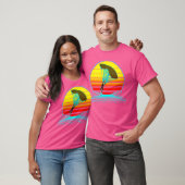 Retro Sunset Skydiving T-shirt (Unisex)