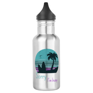 Retro Sunset - Sorry, ik heb het druk Waterfles