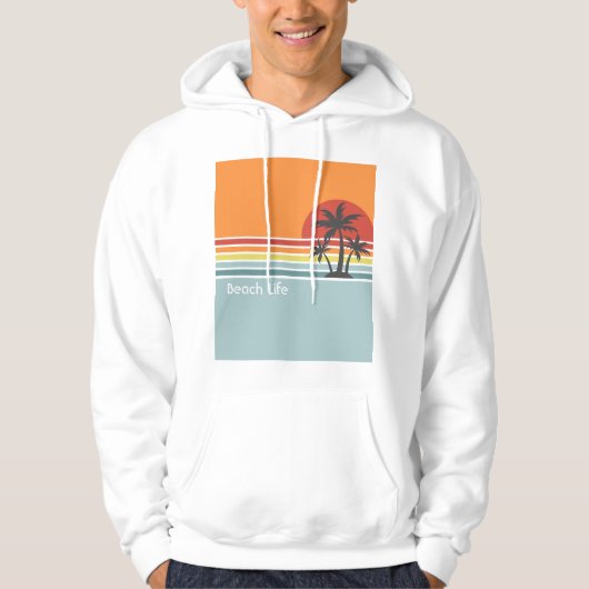Retro Sunset Stripes Hoodie (Voorkant)