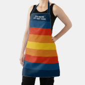 Retro Sunset Stripes met Simple Sans Serif Name Schort (Insitu)