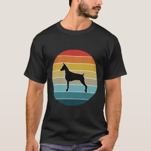 Retro Sunset Style Doberman Vintage Lover Doberman T-shirt