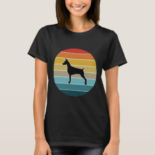 Retro Sunset Style Doberman Vintage Lover Doberman T-shirt