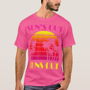 Retro Sunset Sunset Pistolen Out Palm Beach 1980S T-shirt