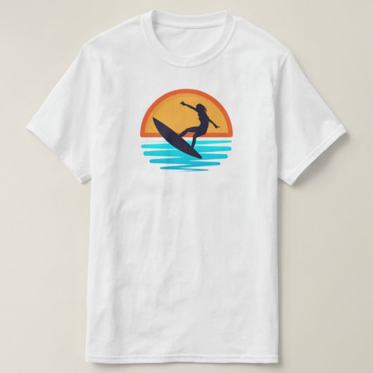 Retro Sunset Surfen _  Strandvibes T-shirt (Design voorkant)
