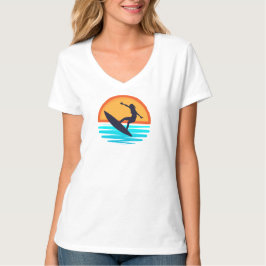 Retro Sunset Surfen _  Strandvibes T-shirt