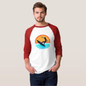 Retro Sunset Surfen _  Strandvibes T-shirt (Voorkant volledig)