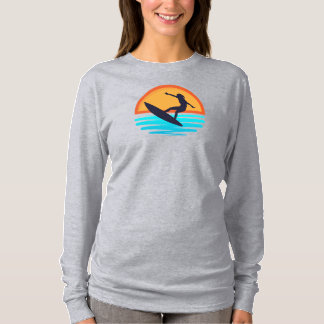 Retro Sunset Surfen _  Strandvibes T-shirt