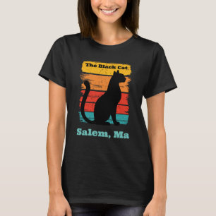 Retro Sunset the Black Cat Salem MA T-shirt