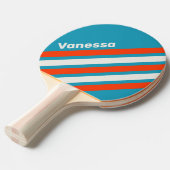Retro Sunset Tide Rush Angled Striping with Name Tafeltennisbatje (Voorkant Gekanteld)