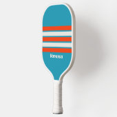 Retro Sunset Tide Rush Over Striping Met Naam Pickleball Paddle (Links)