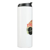 Retro Sunset Ukulele Distress Tekening Thermosbeker (Gedraaid links)