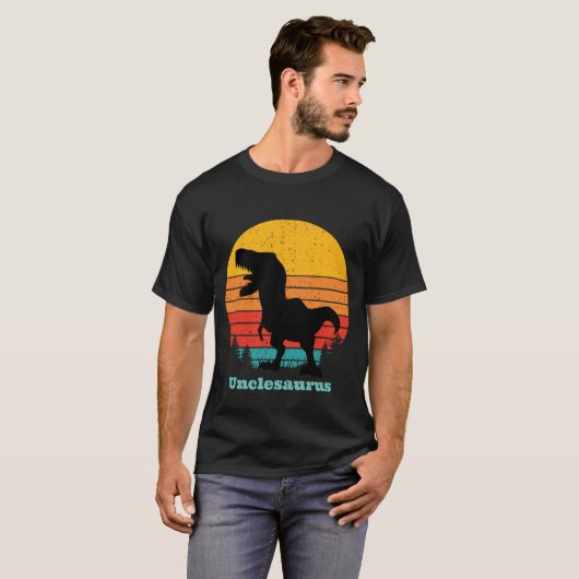 Retro Sunset Unclesaurus T-shirt (Voorkant volledig)