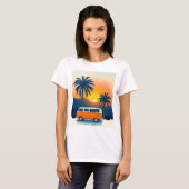 Retro Sunset Van Life  T-shirt (Voorkant volledig)