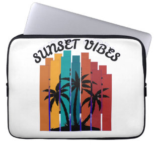 Retro Sunset Vibes Palmboom iPad Mini & Laptop S Sleeve