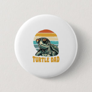 Retro Sunset Vintage Gravure Vector D Schildpad Va Ronde Button 5,7 Cm