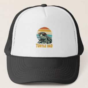 Retro Sunset Vintage Gravure Vector D Schildpad Va Trucker Pet