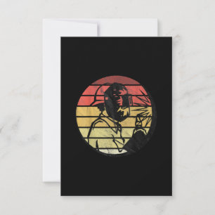 Retro Sunset Welding Silhouette Gifts Bedankkaart
