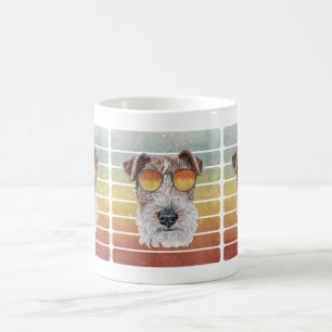 Retro  Sunset Wire Fox Terrier Vader Koffiemok