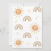 Retro Sunshine 1er Anniversaire Fête Invitation (Dos)