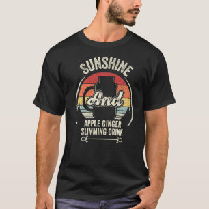 Retro Sunshine And Apple Ginger Slimming Drink Sum T-shirt