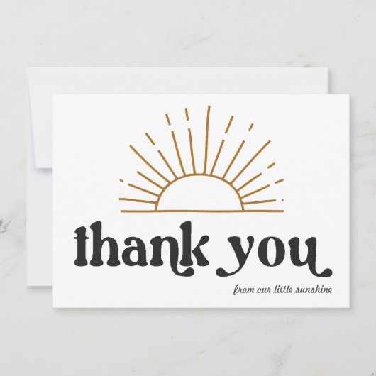 Retro Sunshine Bedankt (Voorkant)