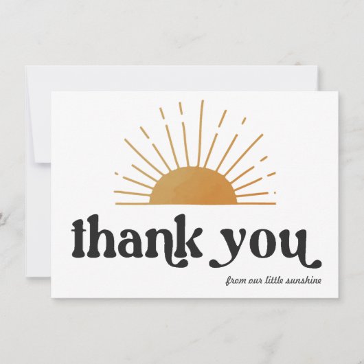Retro Sunshine Bedankt (Voorkant)