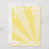 Retro Sunshine daisy boho floral first jarig Kaart (Achterkant)