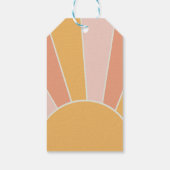 Retro Sunshine daisy twee groovy verjaardagsgunst Cadeaulabel (Achterkant)