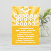Retro Sunshine Double Graduation Party Invitation (Debout devant)