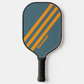 Retro Sunshine Drie strepen met naam Pickleball Paddle (Achterkant)