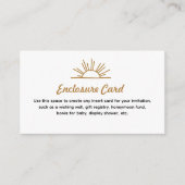 Retro Sunshine Enclosure Card Informatiekaartje (Voorkant)