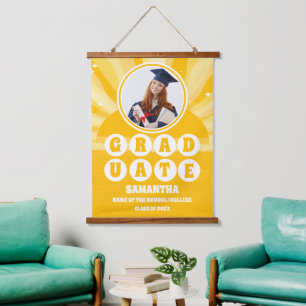 Retro Sunshine Foto Afstuderen Hangend Wandkleed