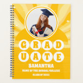 Retro Sunshine Foto Afstuderen Planner (Voorkant)