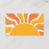 Retro Sunshine Luier Raffle Ticket 60s Groovy Informatiekaartje (Achterkant)