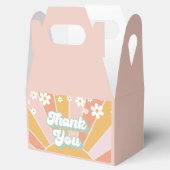 Retro Sunshine madelief boho dank je Bedankdoosjes (Geopend)