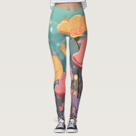 Retro Sunshine Patterns – Bold Colorful Leggings