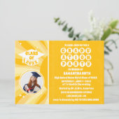 Retro Sunshine Photo Graduation Party Invitation (Debout devant)