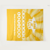 Retro Sunshine School Reunion Afstuderen Banner Wandkleed (Voorkant (horizontaal))