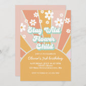 Retro Sunshine Verblijf Wilde Bloem Kindboho Flora Kaart (Voorkant / Achterkant)