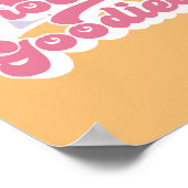 Retro Sunshine Verjaardag Groovy Goodies Favor Poster (Hoek)