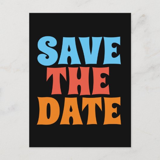 RETRO SUPER 1960'S ENREGISTRER LA DATE Cartes post (Devant)